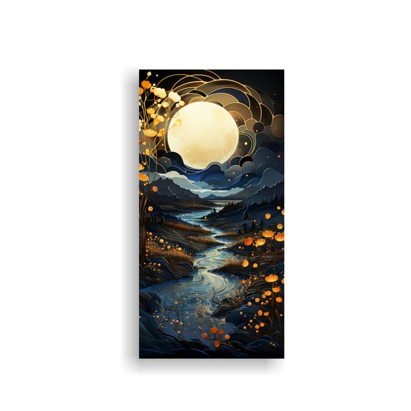 GENERICO - Cuadro De Pared Inspiración Montaña Paisaje 30x60 Cm
