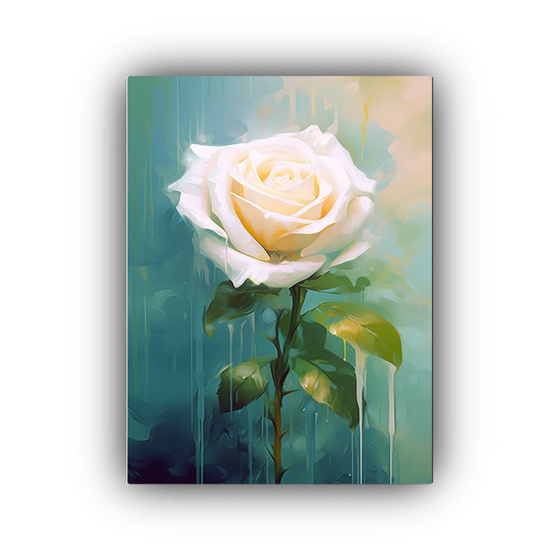 GENERICO - Tela En Bastidor De Rosa Estilo Esmeralda Claro 80x120 Cm