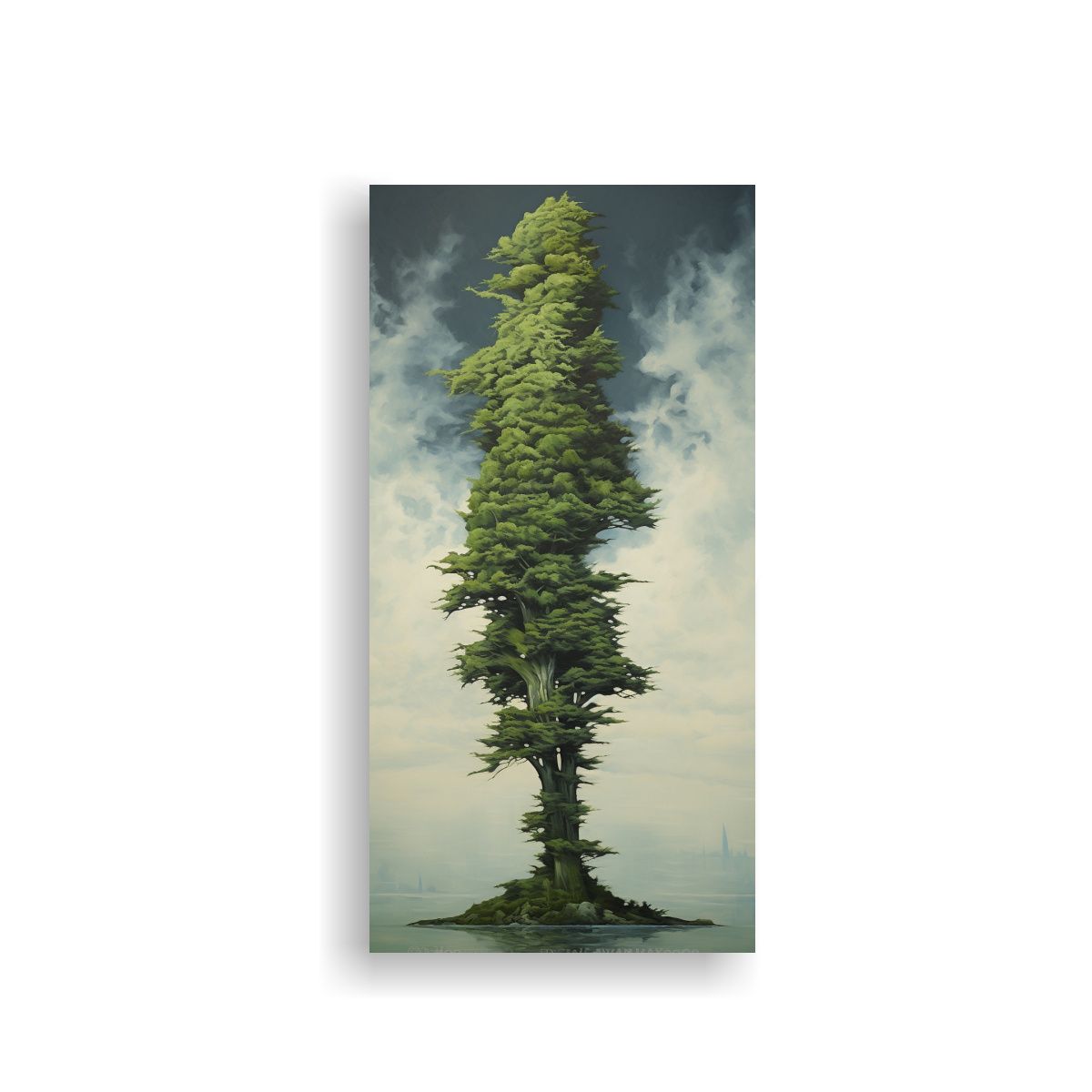 GENERICO - Pintura Abstracta De Un árbol De Ciprés Con 60x120 Cm