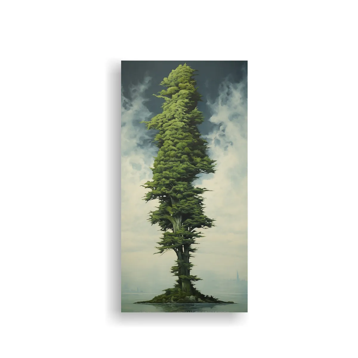 GENERICO - Pintura Abstracta De Un árbol De Ciprés Con 60x120 Cm