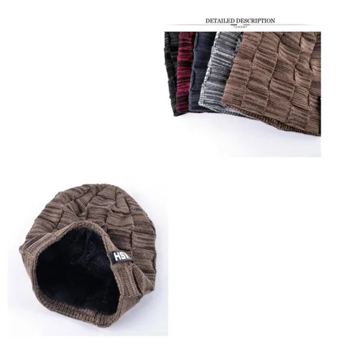 ROYAL - Gorro Invierno Hombre De Lana Con Forro Interno Moda Royal Madriz