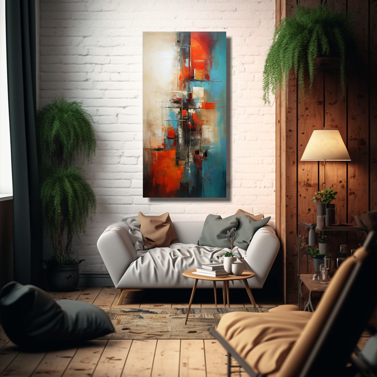 GENERICO - Pinturas Decorativas De Expresionismo Abstracto 30x60 Cm