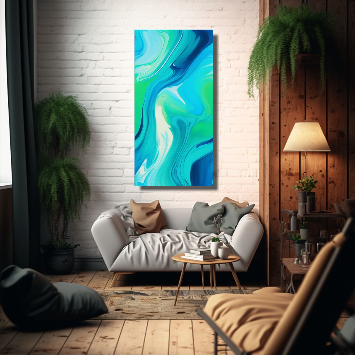 GENERICO - Arte Moderno Colorido Vibrante Arte Abstracto 60x120 Cm