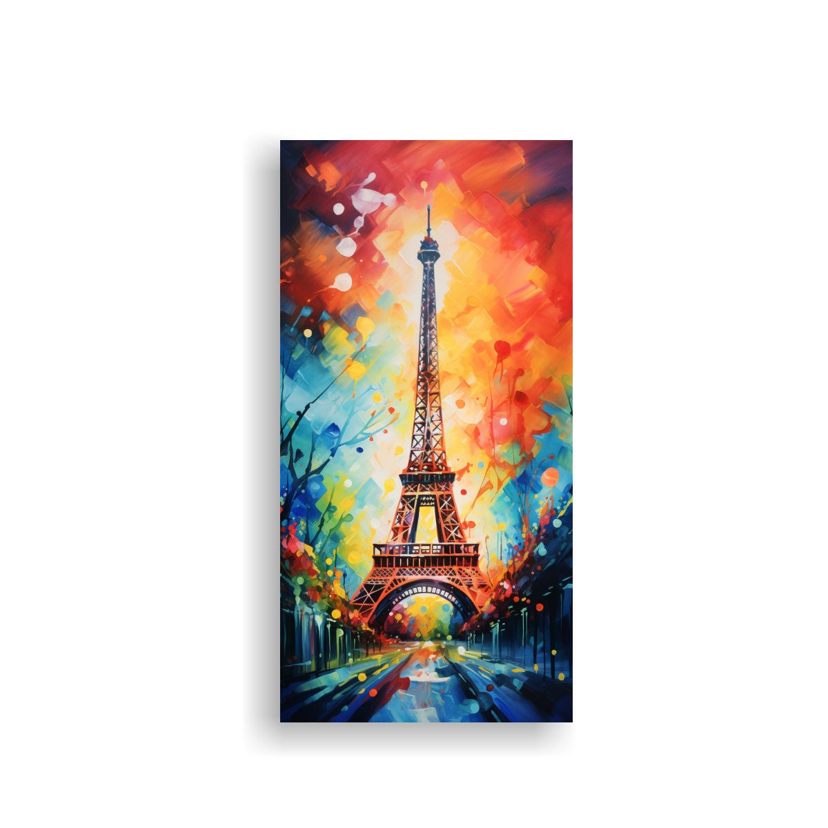 GENERICO - Pintura Decorativa Vintage De La Torre Eiffel En 70x140 Cm