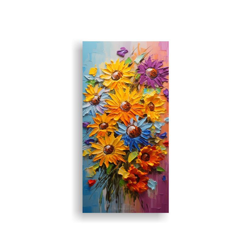 GENERICO - Arte De Pared Vertical Impacto Visual Colorido 70x140 Cm