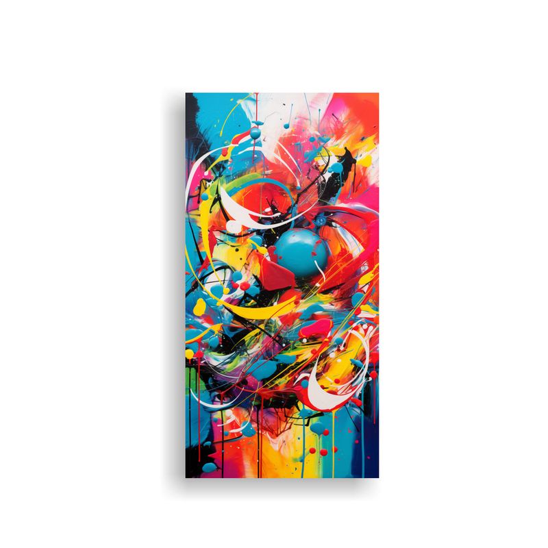 GENERICO - Cuadro Moderno Floral Abstracto Fusión De 40x80 Cm
