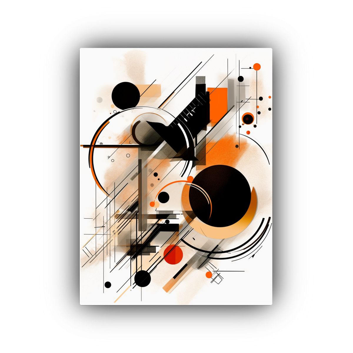 GENERICO - Arte De Pared Decorativo Simétrico Blanco Y Negro 80x120 Cm