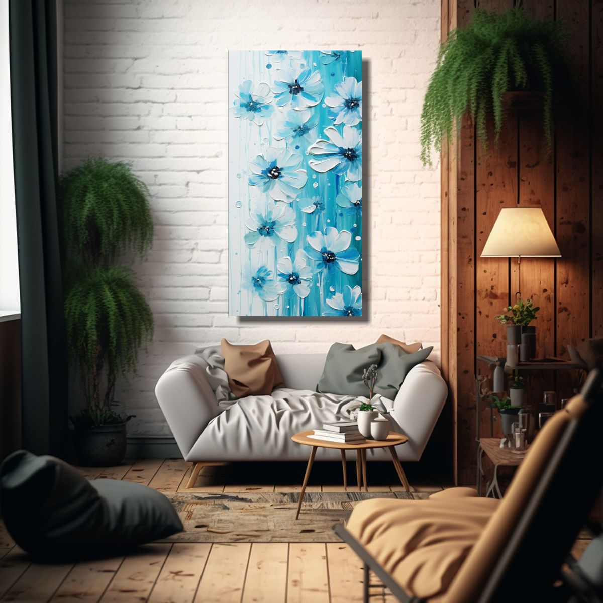 GENERICO - Cuadro Acrílico Sin Costuras Movimiento Calidez 40x80 Cm