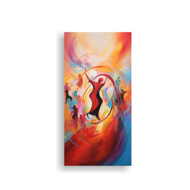 GENERICO - Pintura Decorativa Lienzo Movimiento Abstracto A 20x40 Cm