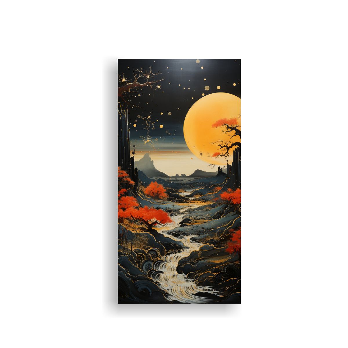 GENERICO - Pintura En Bastidor De Arte Gráfico Con Luna Y 80x160 Cm