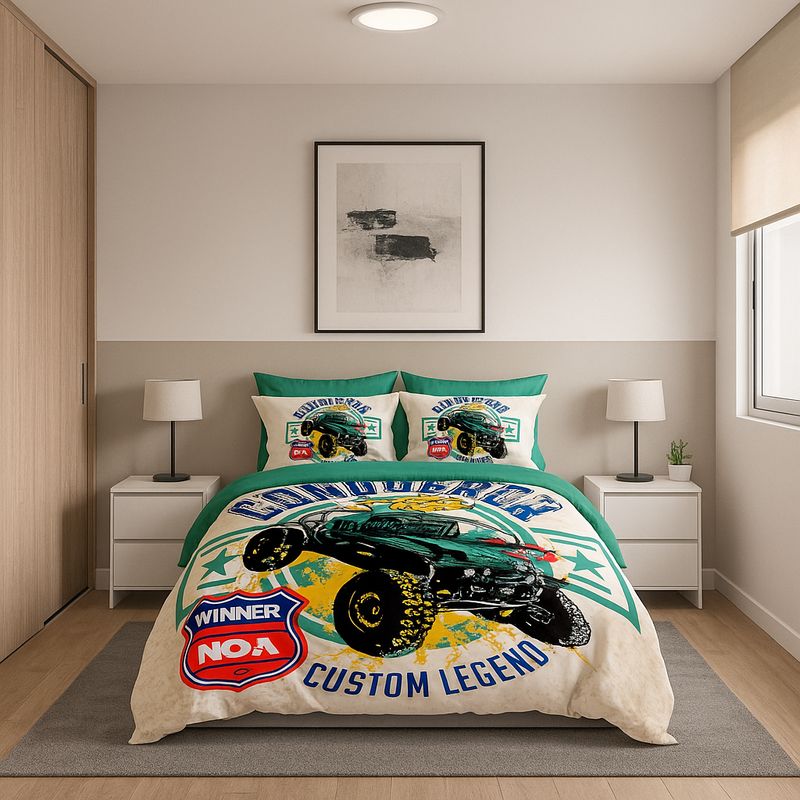 ARMONIA - Cubrecama quilt verano 15 plazas Monstertr + funda 50x70 liviano 602