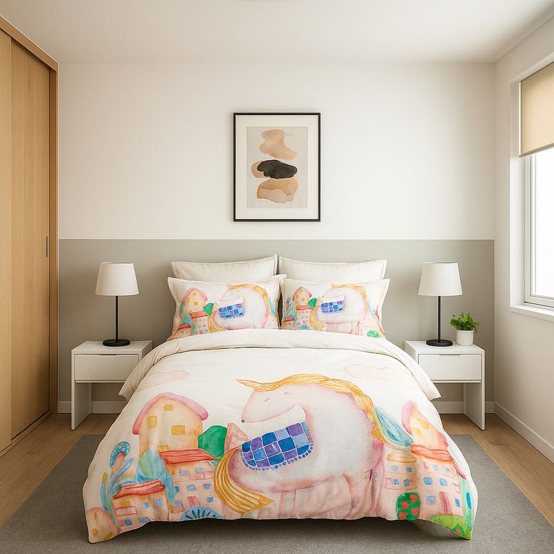 ARMONIA - Cubrecama verano Pony Art 15 plz con funda 50x70 ligera 600