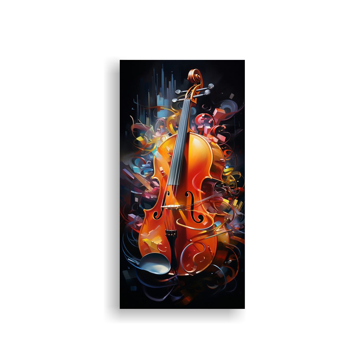 GENERICO - Composición Calidos Brillante Fusión Abstracta 40x80 Cm