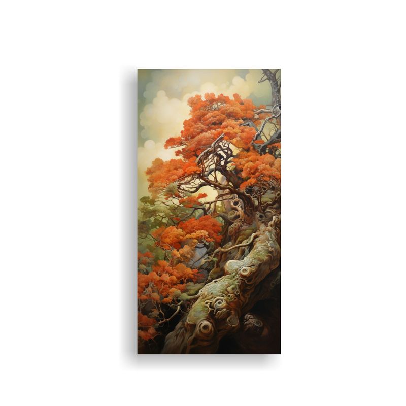 GENERICO - Pintura Abstracta De árbol De Arbutus En Estilo 40x80 Cm