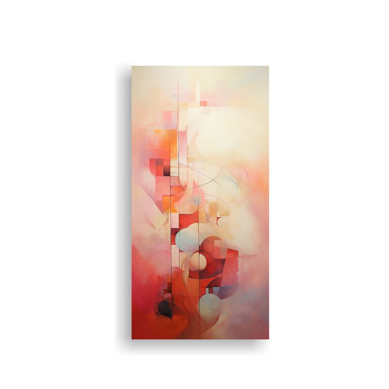 GENERICO - Cuadros Abstractos En Bastidor De Colores Neutros 80x160 Cm