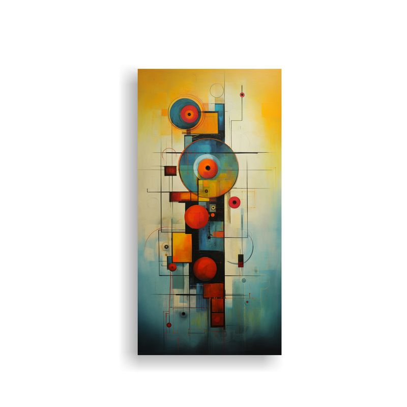 GENERICO - Pinturas Abstractas Contemporáneas Calidos 80x160 Cm