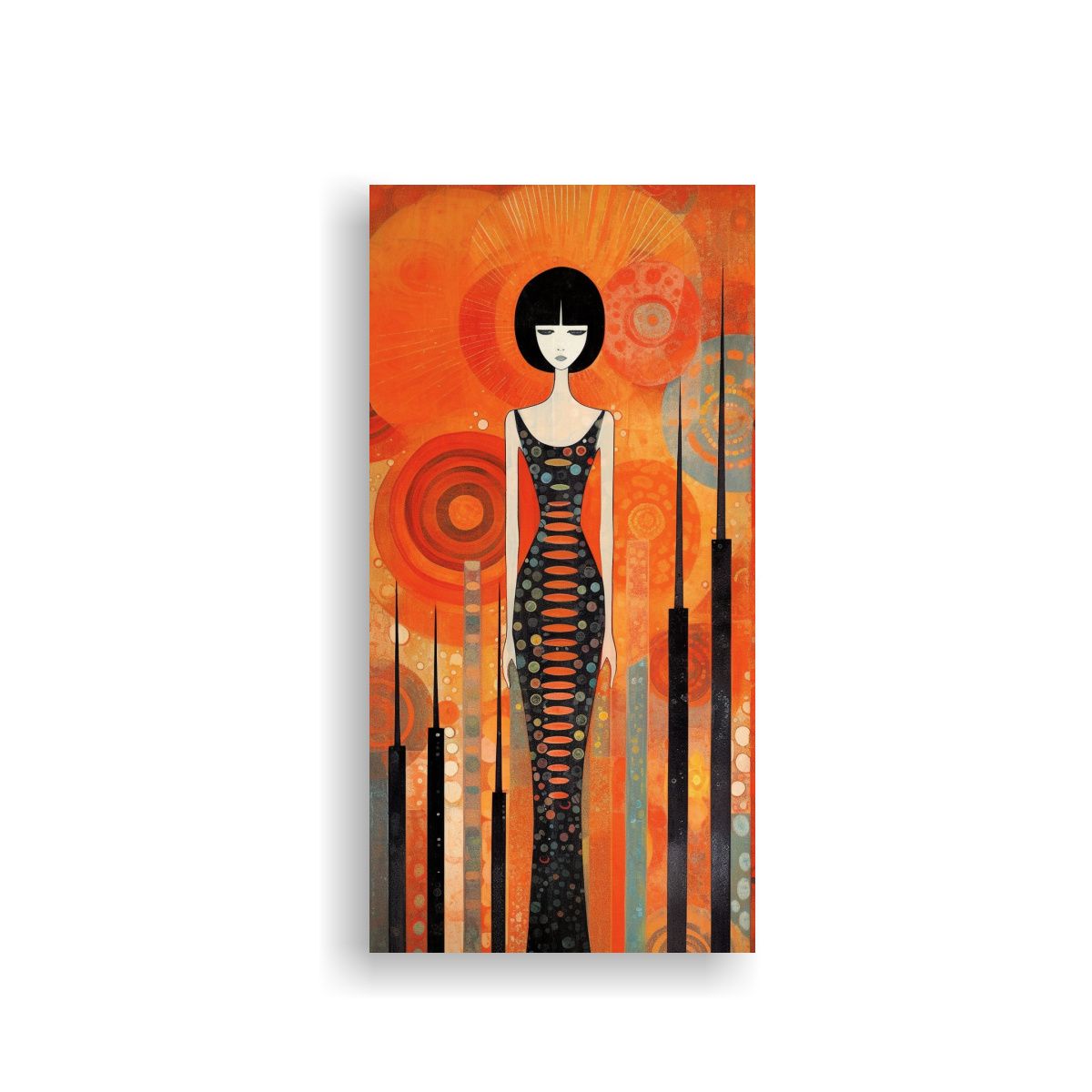 GENERICO - Pintura De Arte De Mediados De Siglo Estilo Boho 50x100 Cm