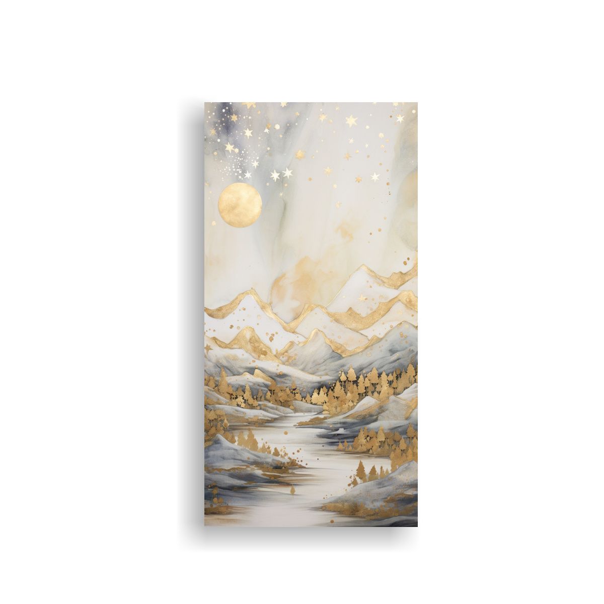 GENERICO - Tela En Bastidor De Montaña Exuberante Con 20x40 Cm