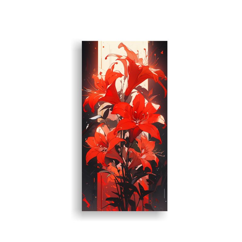 GENERICO - Cuadro Fotografía Simplicidad Colores Rojos 30x60 Cm