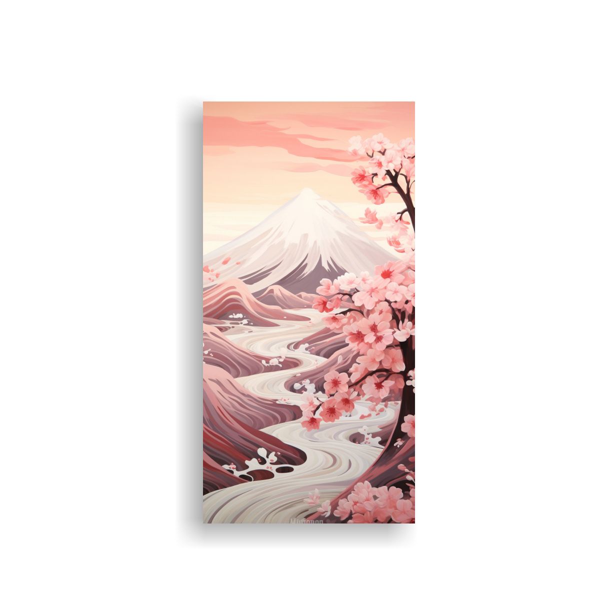 GENERICO - Cuadro Acuarela Refinado Abstracto De Flores De 40x80 Cm