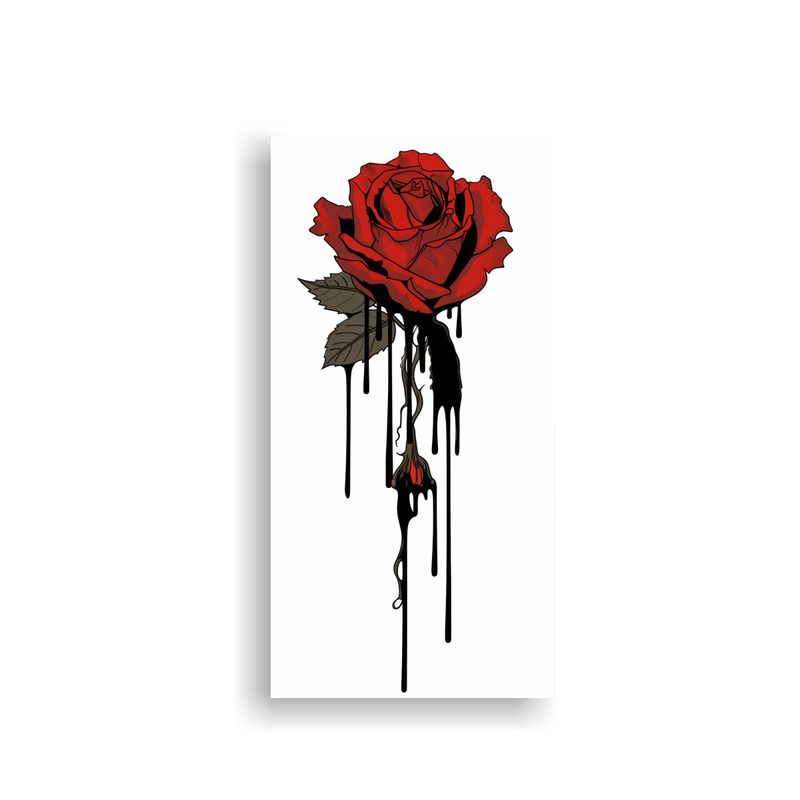 GENERICO - Pintura En Lienzo Vintage Escena De Una Rosa 50x100 Cm