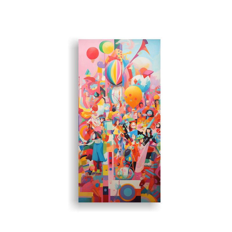 GENERICO - Pintura Lienzo Armonía Cromática 80x160 Cm