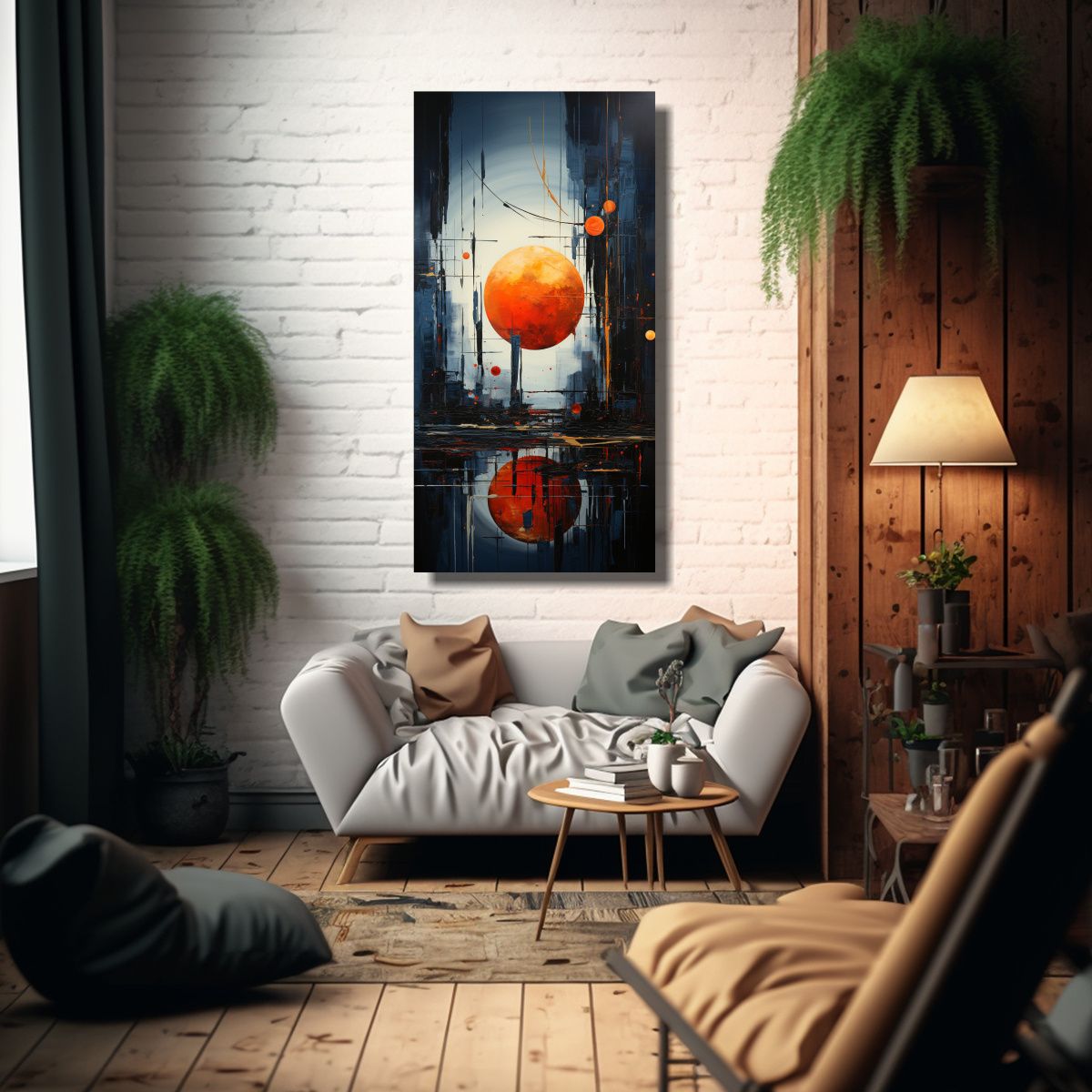 GENERICO - Pintura Acrílica Para Decoración Contemporánea 40x80 Cm