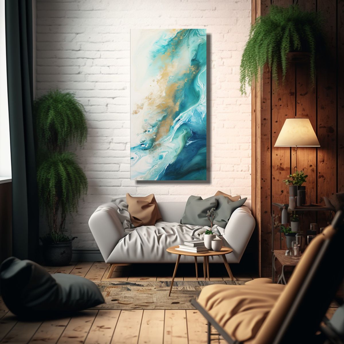 GENERICO - Arte Equilibrio Visual Patrones Abstractos 20x40 Cm