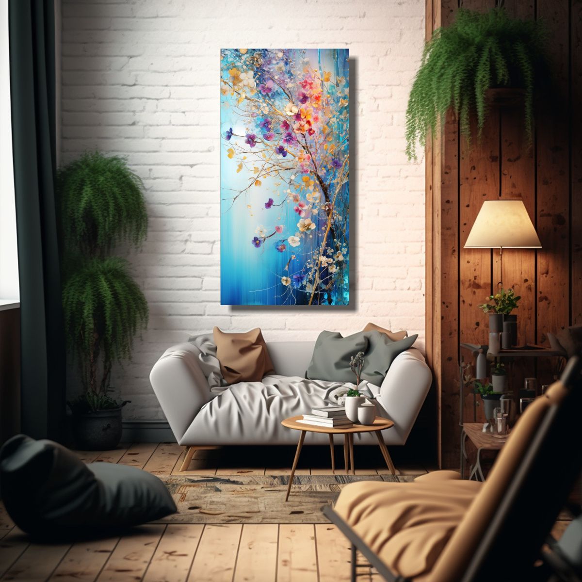 GENERICO - Pintura De Naturaleza Viva En Colores Arcoíris Y 30x60 Cm