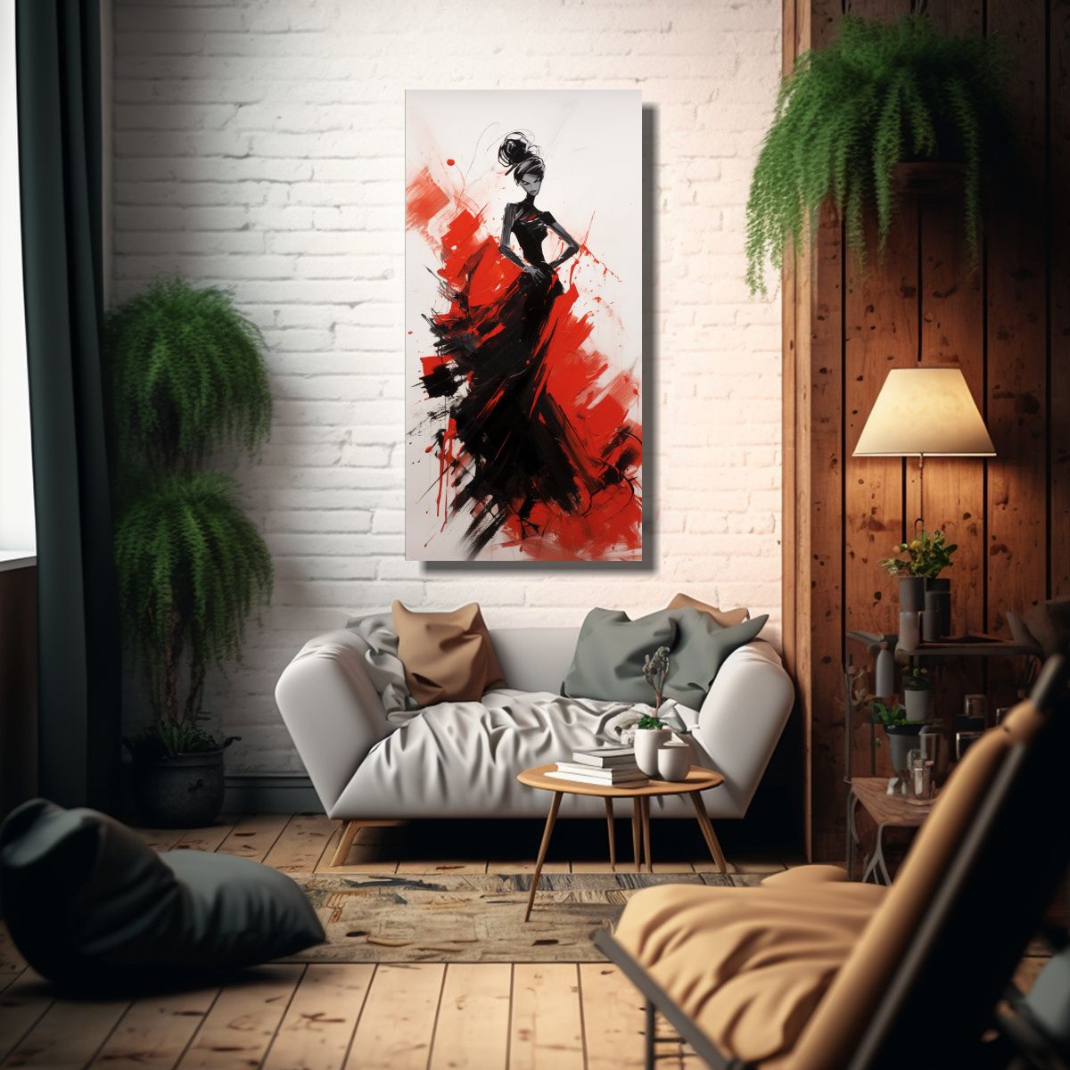 GENERICO - Cuadro Decorativo De Intensa Energía Cinética 70x140 Cm