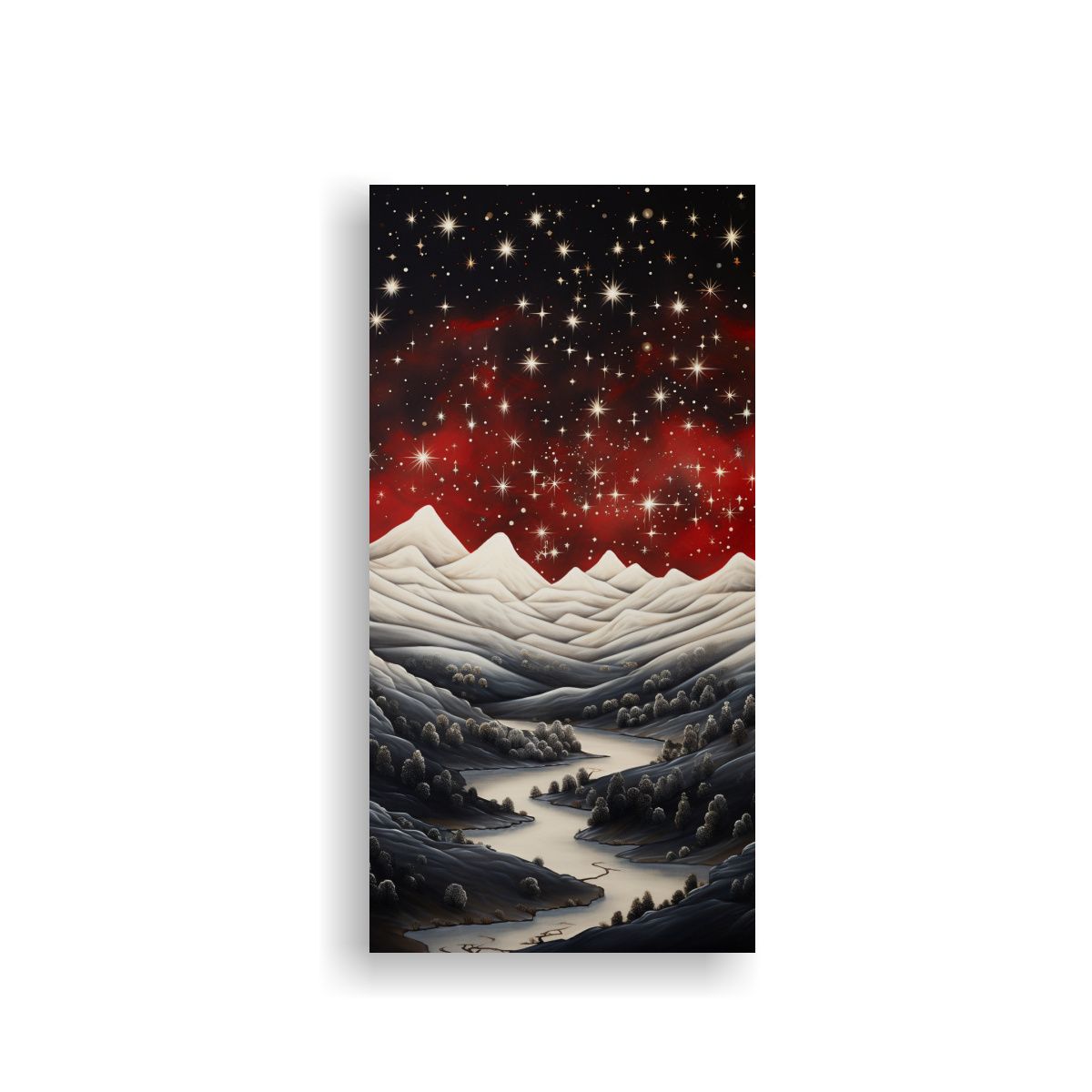 GENERICO - Cuadro Moderno Paisaje Montañoso Con Estilo 70x140 Cm