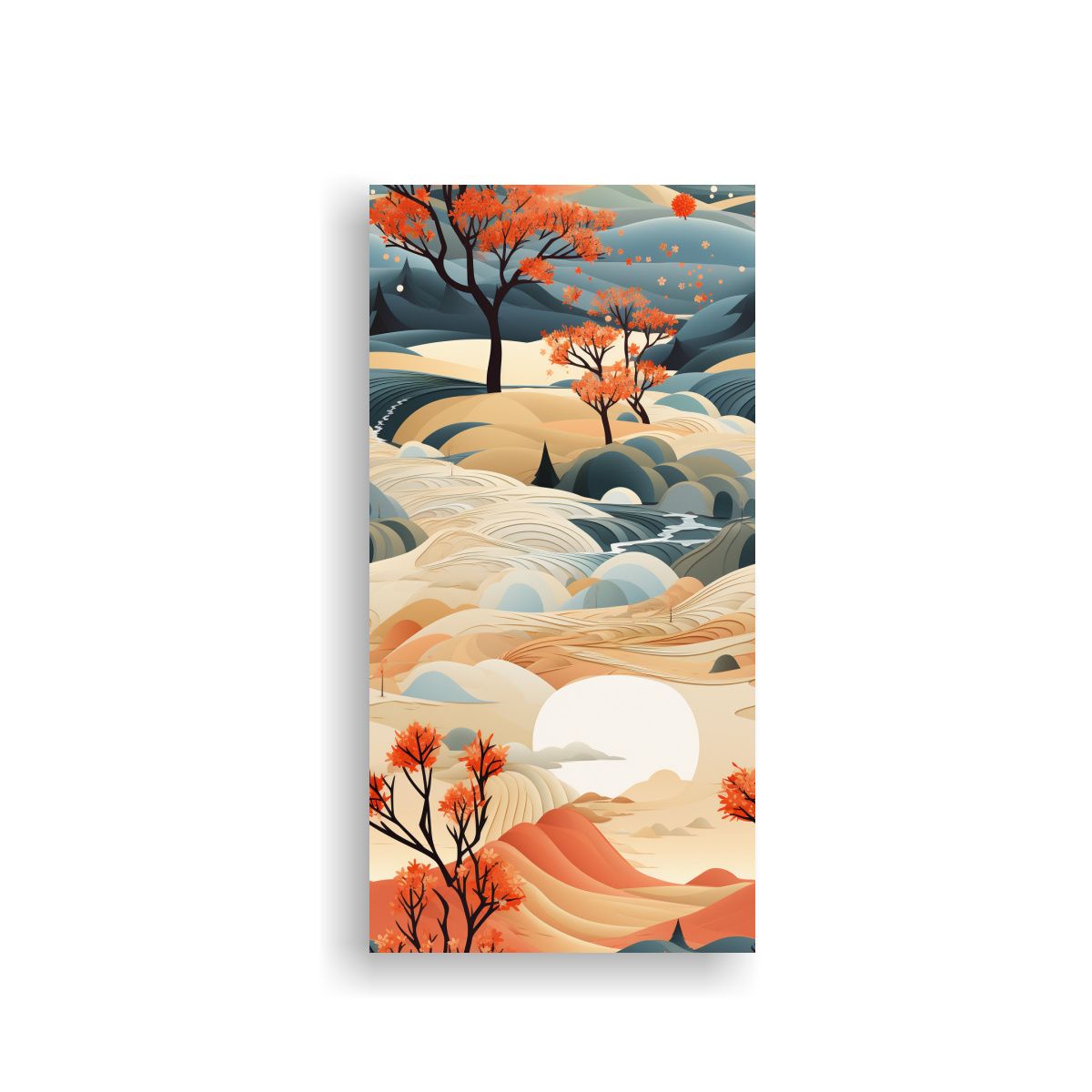 GENERICO - Lienzo Abstracto Único Para Decoración Paisaje 50x100 Cm