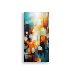 GENERICO - Pintura Abstracta Estilo Composición Calidos 60x120 Cm