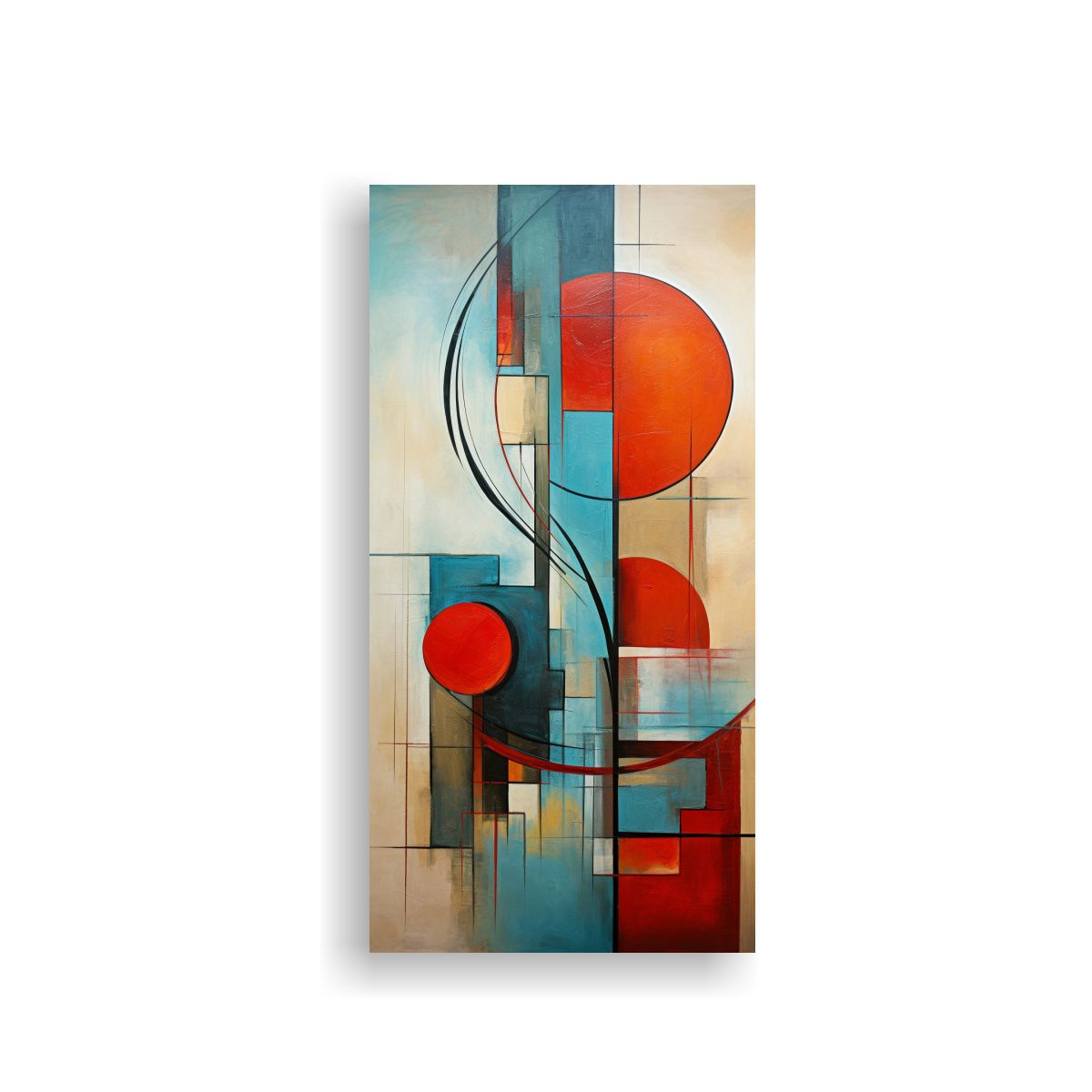 GENERICO - Cuadros Abstractos Para Sala En Movimiento Canva 40x80 Cm