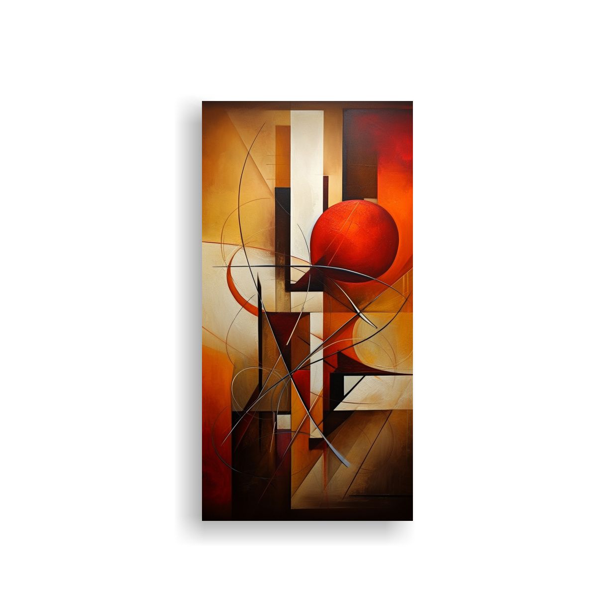 GENERICO - Pintura Abstracta En Lienzo De Imagen Intensa 70x140 Cm