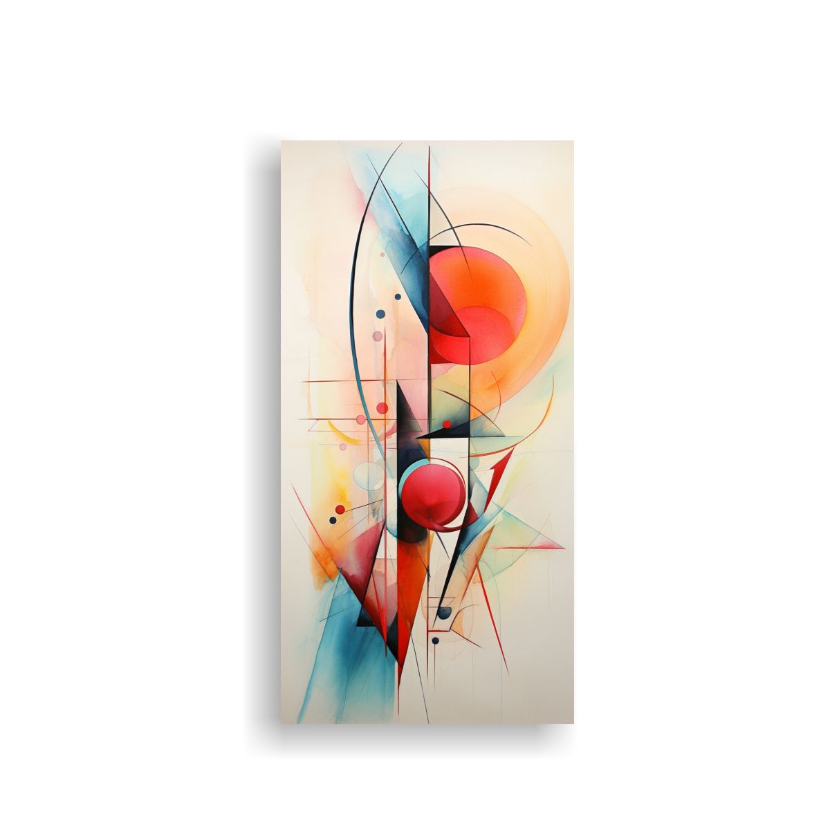 GENERICO - Cuadros Abstractos Modernos De Colores Acuarelas 70x140 Cm