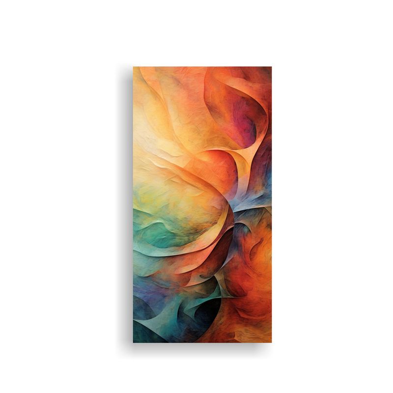 GENERICO - Pintura Mural Abstracta Multicolor Intensa Arte 30x60 Cm