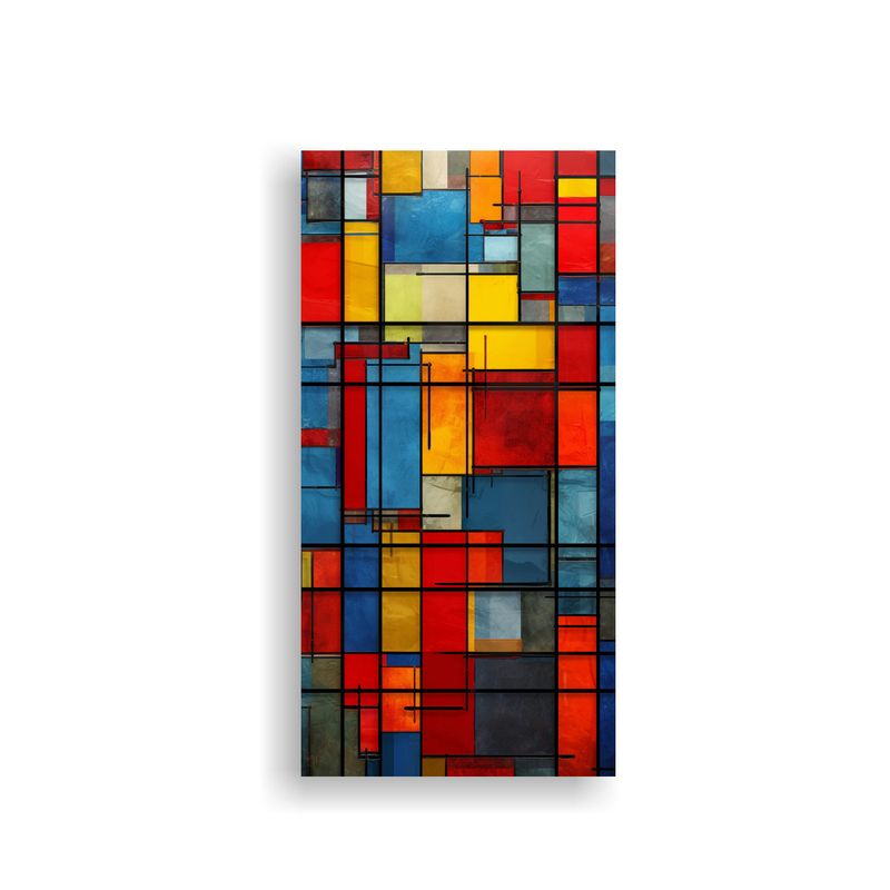 GENERICO - Cuadro Abstracto Elegancia Colores Vibrantes 70x140 Cm