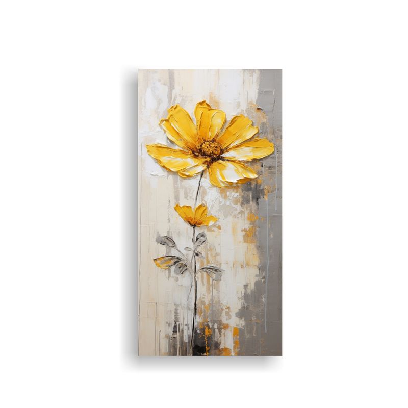 GENERICO - Pintura Creativa Estrellada De Una Flor Amarilla 40x80 Cm