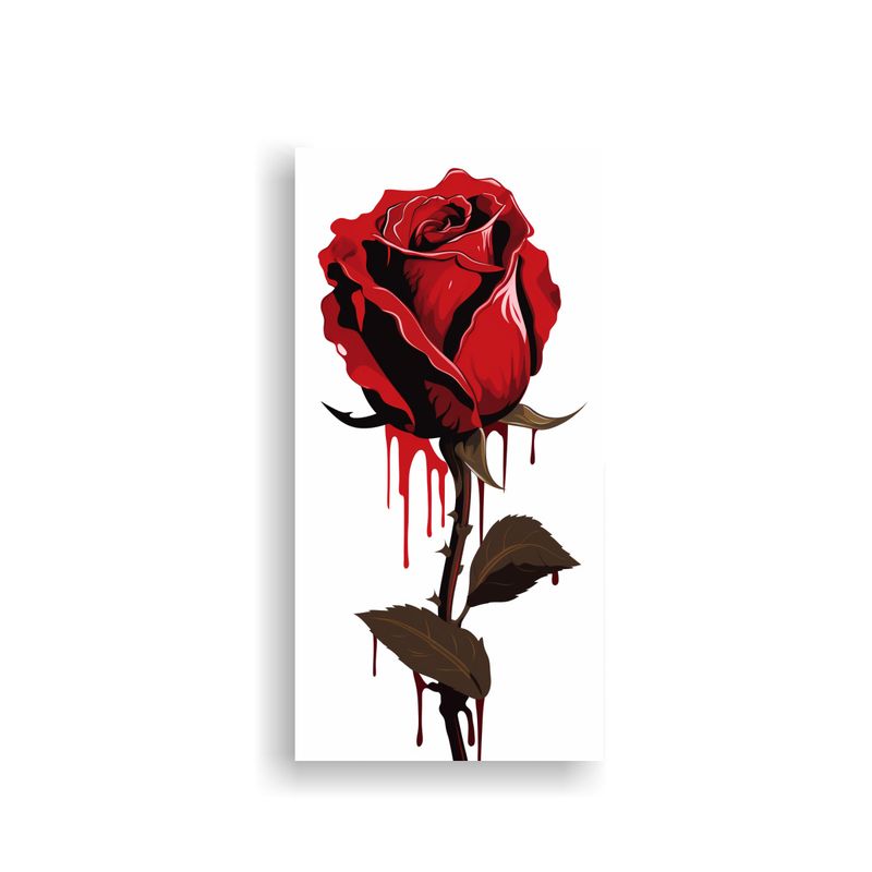 GENERICO - Cuadro Decorativo Duradero Con Rosas Sangrantes 30x60 Cm