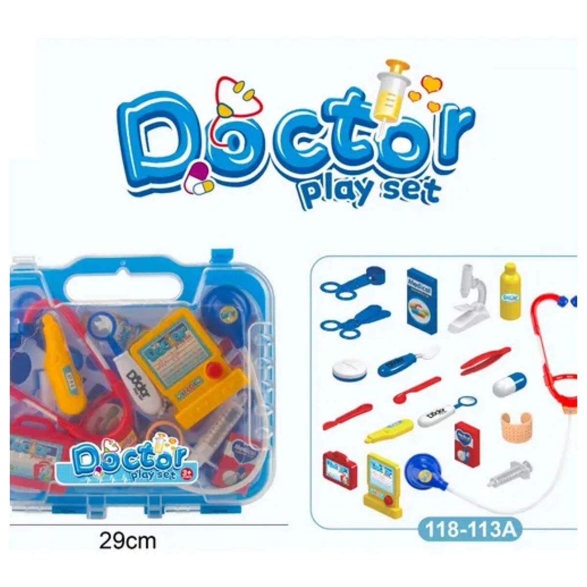 GENERICO - Juguete Set Maleta Doctor Con Accesorios Azul Infantil