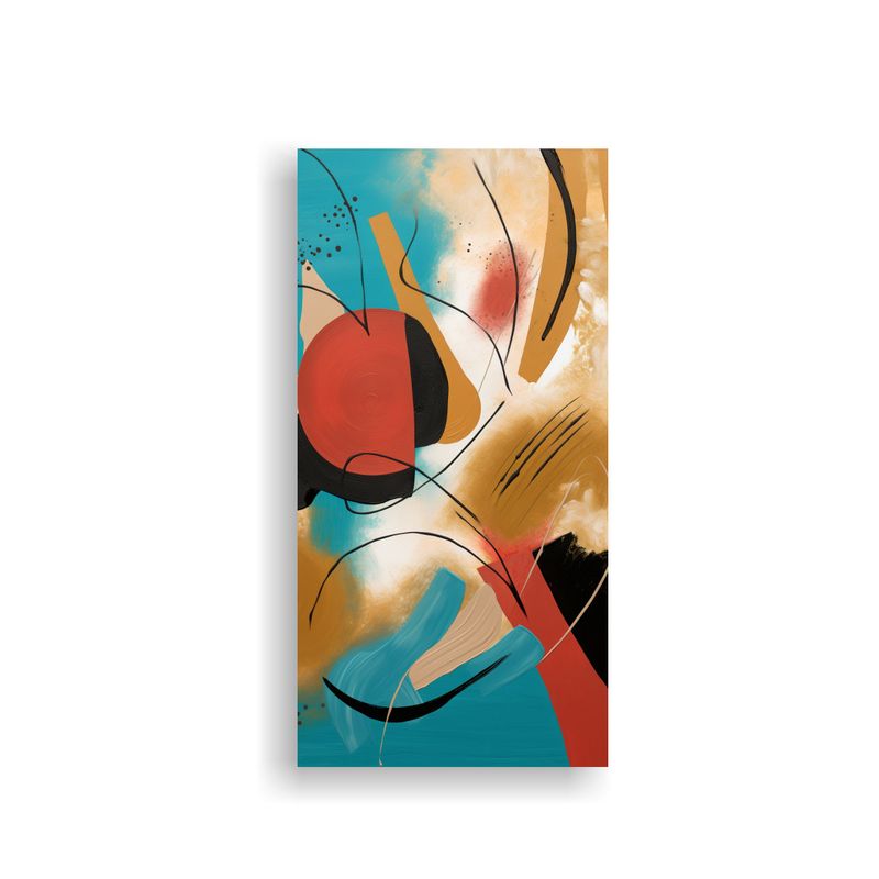 GENERICO - Pintura Abstracta Cuadro Expresión Impacto Visual 20x40 Cm