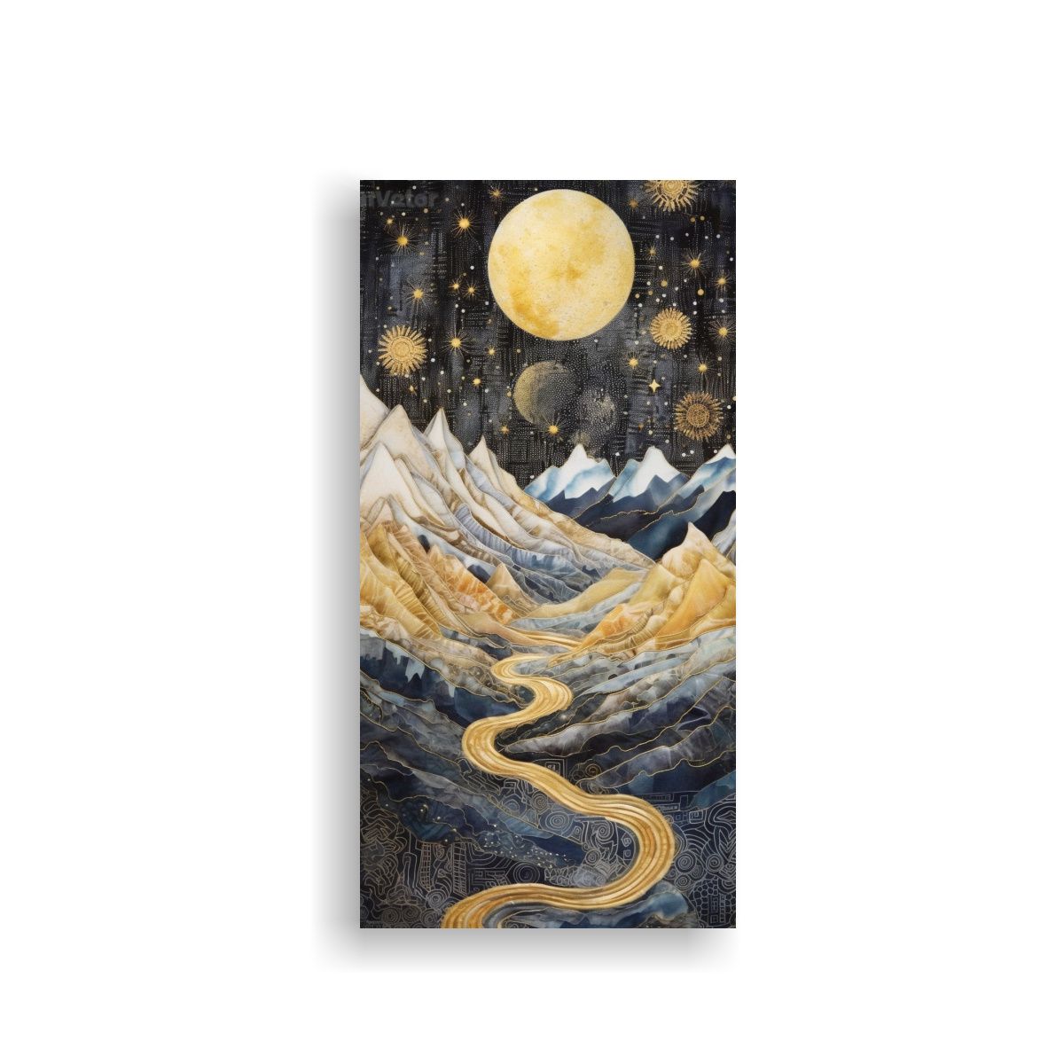 GENERICO - Cuadro De Arte Vanguardia Innovador Con Luna 40x80 Cm