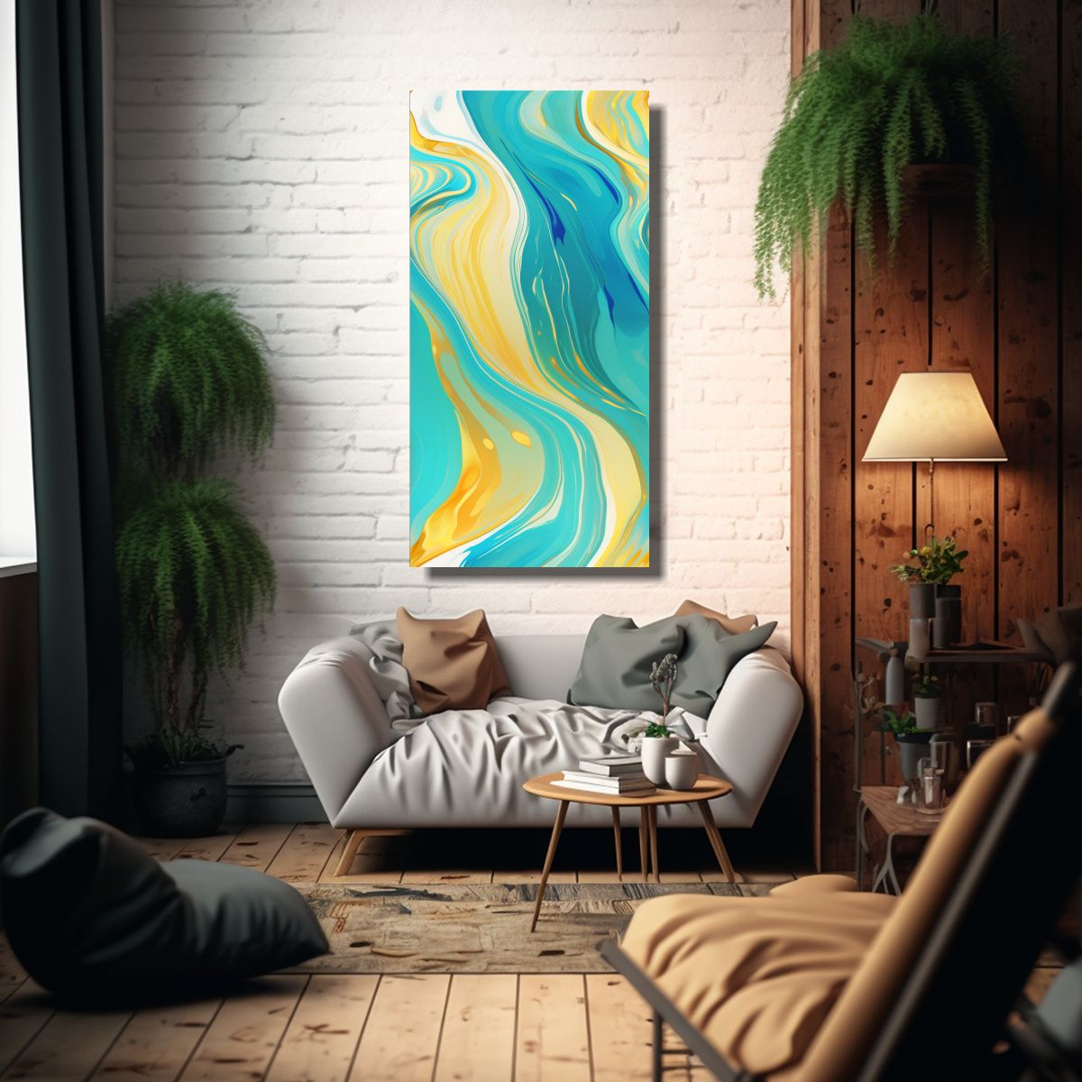 GENERICO - Pinturas Decorativas Con Forma Elíptica Fluida 40x80 Cm