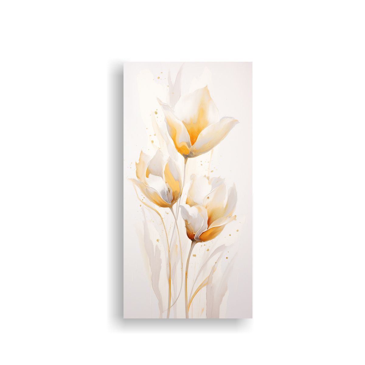 GENERICO - Pintura Acuarela Moderna De Tulipanes En Colores 50x100 Cm