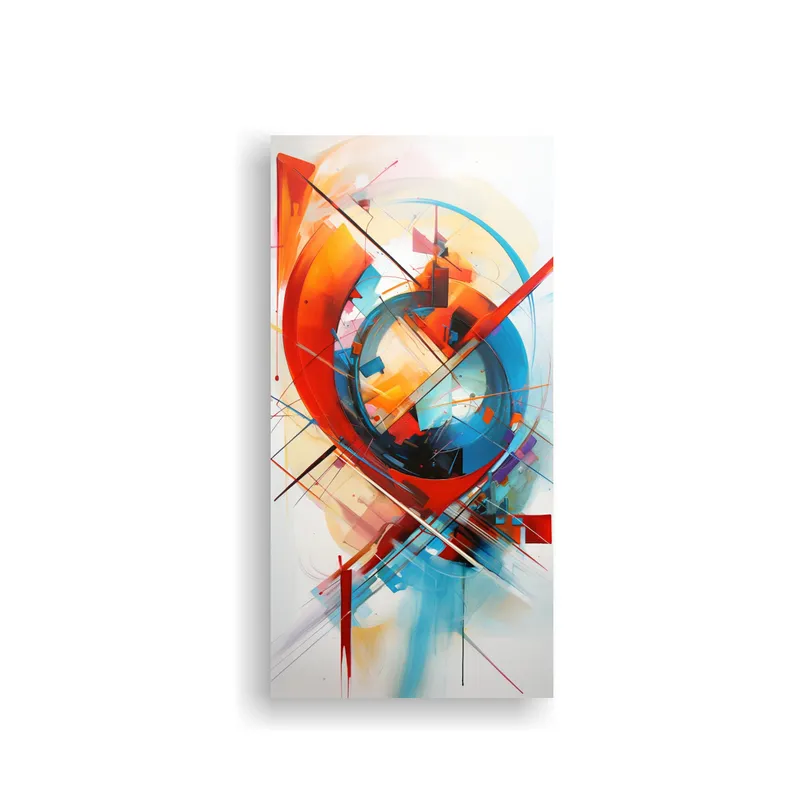 GENERICO - Cuadro Abstracto De Arte Futurista En Lienzo 50x100 Cm