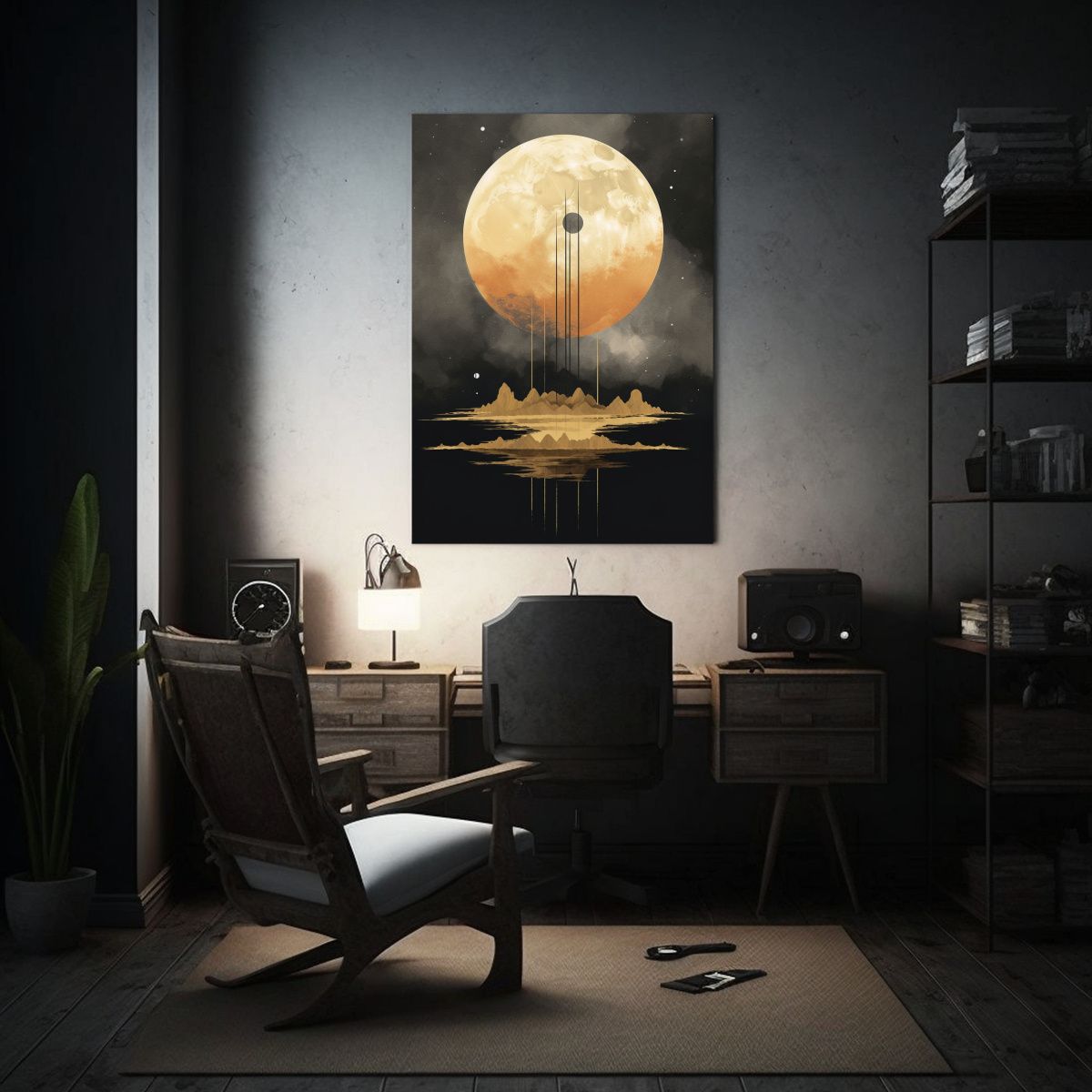 GENERICO - Cuadro De Decoración Canva Fotografía Simetría 80x120 Cm