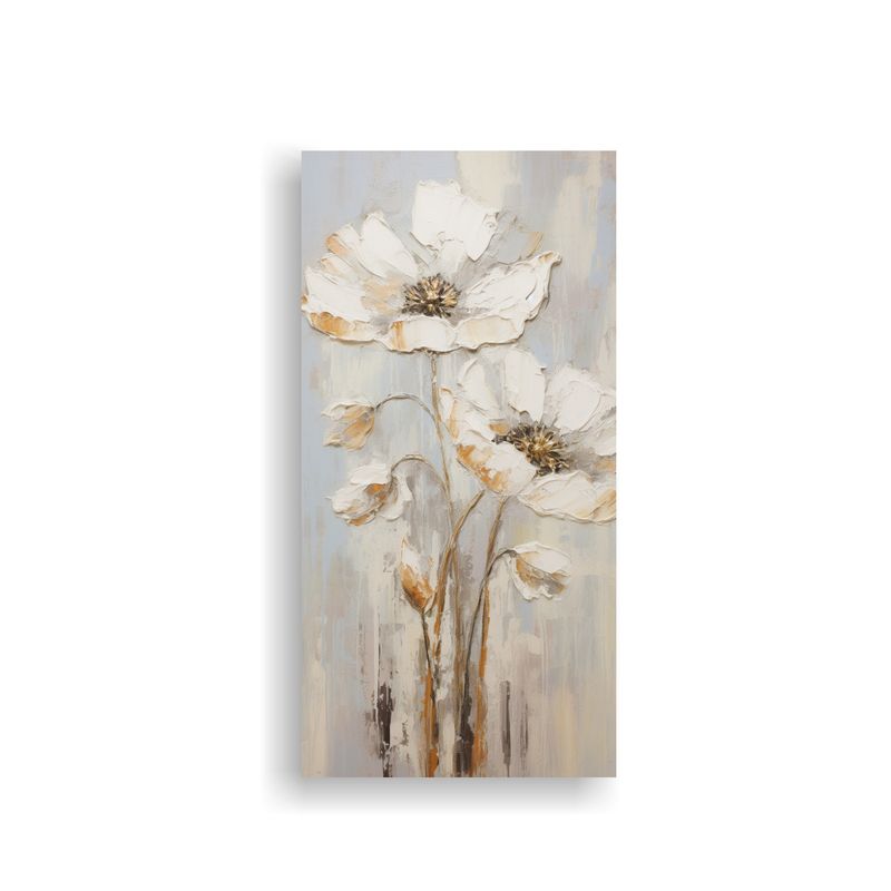 GENERICO - Cuadro Pintura Lienzo Estilo Decorativo Flores 40x80 Cm
