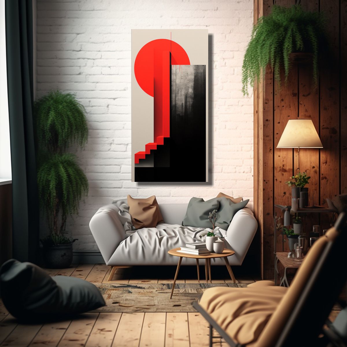 GENERICO - Cuadros Abstractos Minimalistas En Bastidor De 70x140 Cm