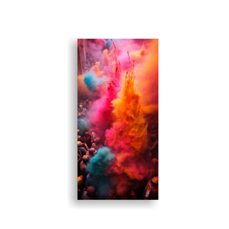 GENERICO - Cuadro Abstracto Vibrantes Colores Del Festival 60x120 Cm